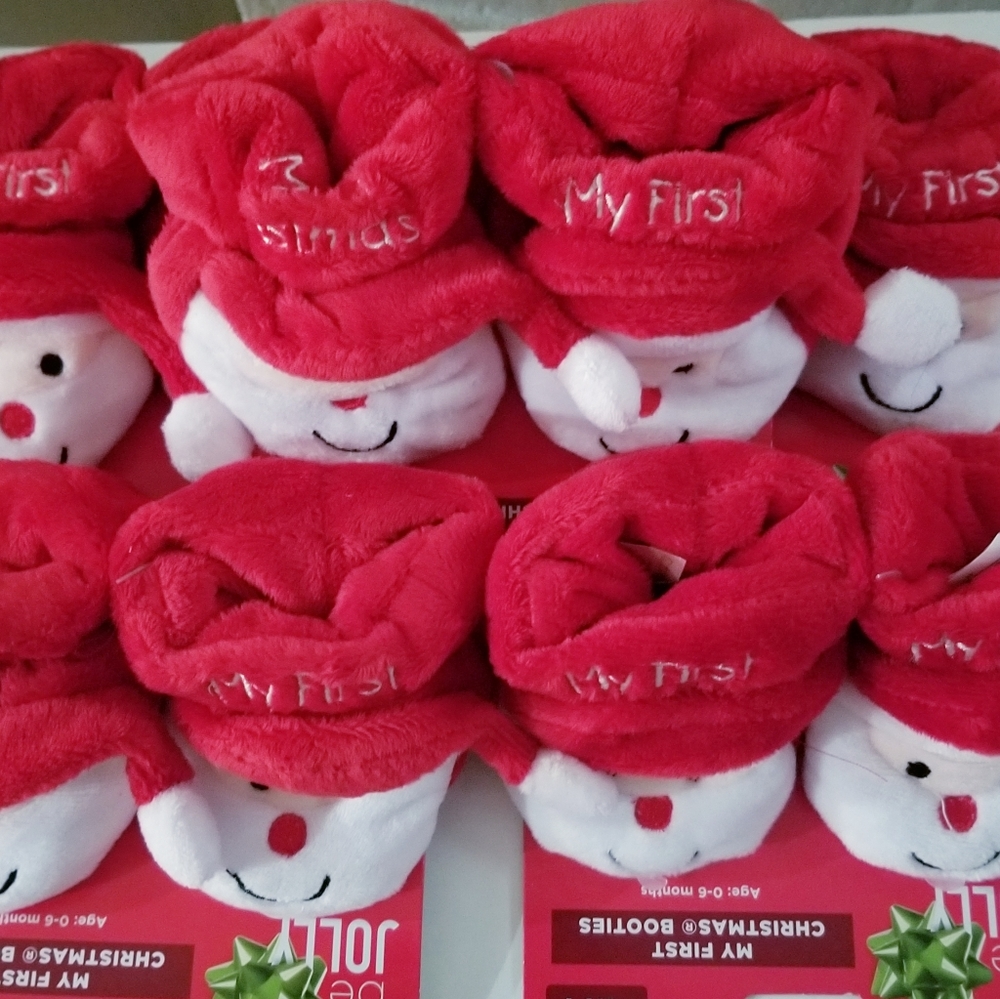 Babies Holiday Christmas Booties  Sz 0-6M New